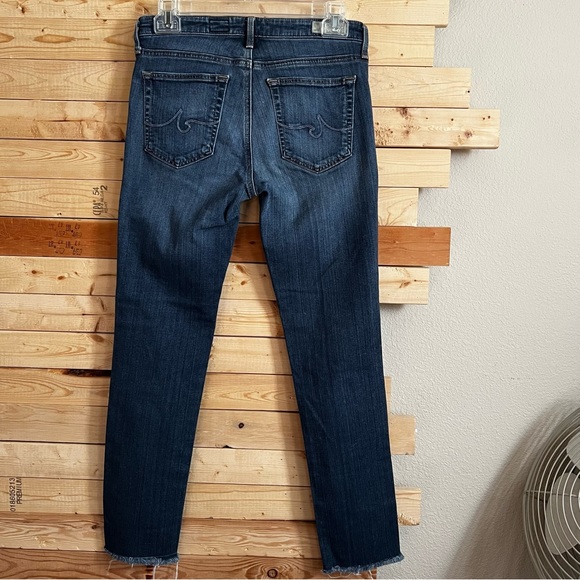 AG Andriano Goldschmied Distressed Denim Blue cropped ankle Jeans size 26R - Picture 10 of 10